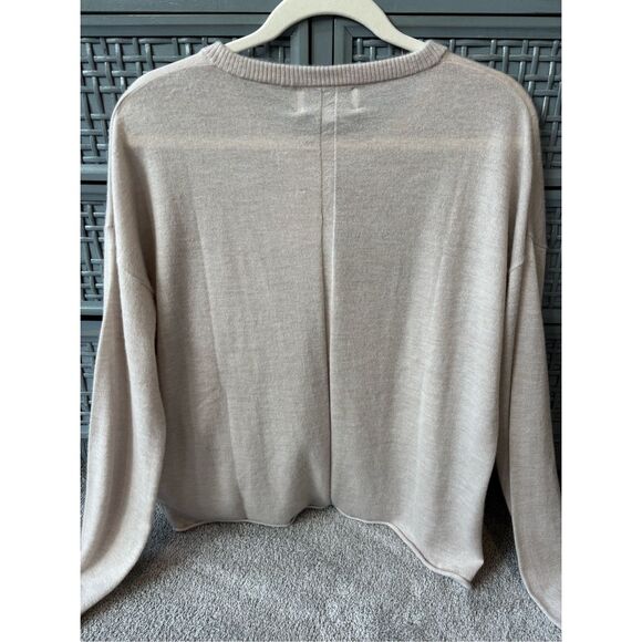 NWT La Ligne featherweight cashmere henley sweater, $275 Sm F21 - Picture 3 of 7